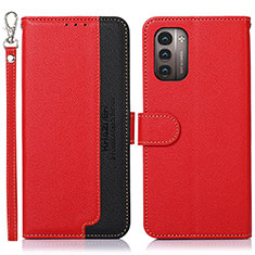 Custodia Portafoglio In Pelle Cover con Supporto A09D per Nokia G11 Rosso