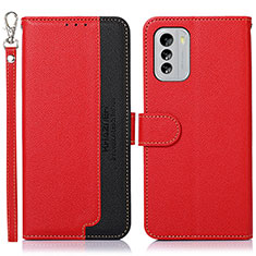 Custodia Portafoglio In Pelle Cover con Supporto A09D per Nokia G60 5G Rosso