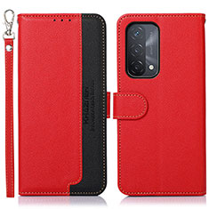 Custodia Portafoglio In Pelle Cover con Supporto A09D per Oppo A93 5G Rosso