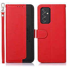 Custodia Portafoglio In Pelle Cover con Supporto A09D per Samsung Galaxy A15 LTE Rosso