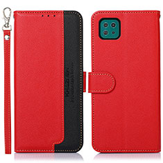 Custodia Portafoglio In Pelle Cover con Supporto A09D per Samsung Galaxy A22s 5G Rosso