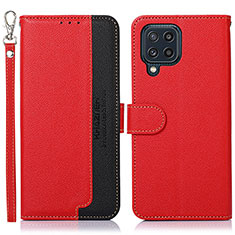 Custodia Portafoglio In Pelle Cover con Supporto A09D per Samsung Galaxy M32 4G Rosso