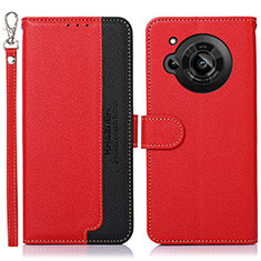 Custodia Portafoglio In Pelle Cover con Supporto A09D per Sharp Aquos R7 Rosso