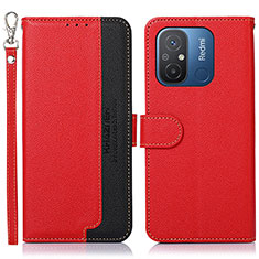 Custodia Portafoglio In Pelle Cover con Supporto A09D per Xiaomi Redmi 11A 4G Rosso