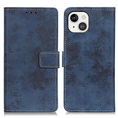 Custodia Portafoglio In Pelle Cover con Supporto A10 per Apple iPhone 13 Blu