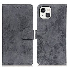 Custodia Portafoglio In Pelle Cover con Supporto A10 per Apple iPhone 13 Grigio