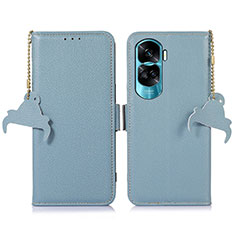 Custodia Portafoglio In Pelle Cover con Supporto A10D per Huawei Honor 90 Lite 5G Azzurro