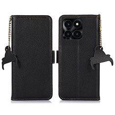 Custodia Portafoglio In Pelle Cover con Supporto A10D per Huawei Honor X8b Nero