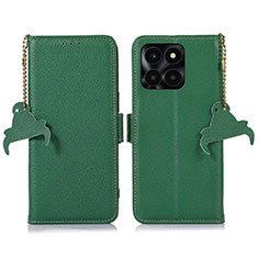 Custodia Portafoglio In Pelle Cover con Supporto A10D per Huawei Honor X8b Verde