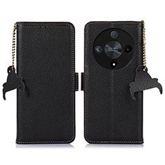 Custodia Portafoglio In Pelle Cover con Supporto A10D per Huawei Honor X9b 5G Nero