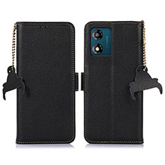 Custodia Portafoglio In Pelle Cover con Supporto A10D per Motorola Moto E13 Nero