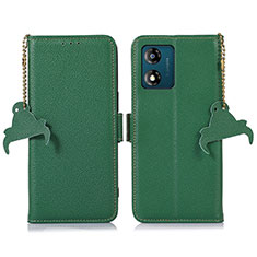 Custodia Portafoglio In Pelle Cover con Supporto A10D per Motorola Moto E13 Verde