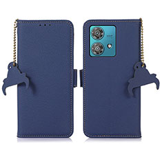Custodia Portafoglio In Pelle Cover con Supporto A10D per Motorola Moto Edge 40 Neo 5G Blu