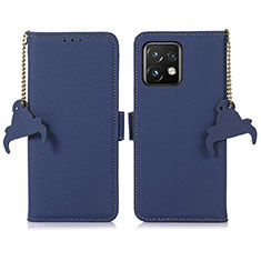 Custodia Portafoglio In Pelle Cover con Supporto A10D per Motorola Moto Edge 40 Pro 5G Blu