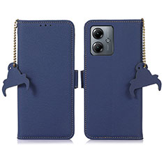 Custodia Portafoglio In Pelle Cover con Supporto A10D per Motorola Moto G14 Blu