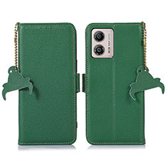 Custodia Portafoglio In Pelle Cover con Supporto A10D per Motorola Moto G53 5G Verde