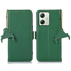 Custodia Portafoglio In Pelle Cover con Supporto A10D per Motorola Moto G54 5G Verde