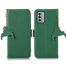 Custodia Portafoglio In Pelle Cover con Supporto A10D per Nokia G22 Verde