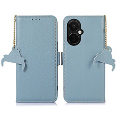 Custodia Portafoglio In Pelle Cover con Supporto A10D per OnePlus Nord CE 3 Lite 5G Azzurro