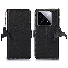 Custodia Portafoglio In Pelle Cover con Supporto A10D per Xiaomi Mi 14 5G Nero