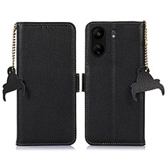 Custodia Portafoglio In Pelle Cover con Supporto A10D per Xiaomi Poco C65 Nero