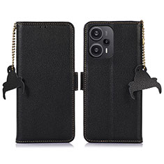 Custodia Portafoglio In Pelle Cover con Supporto A10D per Xiaomi Poco F5 5G Nero