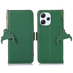 Custodia Portafoglio In Pelle Cover con Supporto A10D per Xiaomi Redmi 12 4G Verde