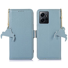 Custodia Portafoglio In Pelle Cover con Supporto A10D per Xiaomi Redmi Note 12 4G Azzurro