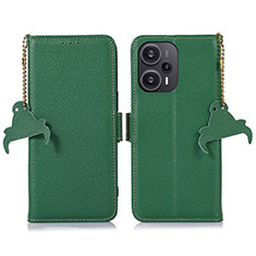 Custodia Portafoglio In Pelle Cover con Supporto A10D per Xiaomi Redmi Note 12 Turbo 5G Verde