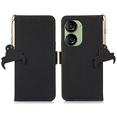 Custodia Portafoglio In Pelle Cover con Supporto A11D per Asus ZenFone 10 Nero