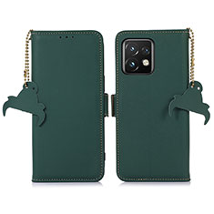 Custodia Portafoglio In Pelle Cover con Supporto A11D per Motorola Moto Edge Plus (2023) 5G Verde