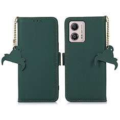 Custodia Portafoglio In Pelle Cover con Supporto A11D per Motorola Moto G53 5G Verde