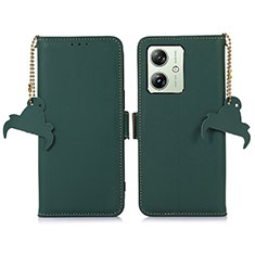 Custodia Portafoglio In Pelle Cover con Supporto A11D per Motorola Moto G54 5G Verde