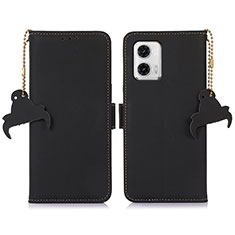 Custodia Portafoglio In Pelle Cover con Supporto A11D per Motorola Moto G73 5G Nero