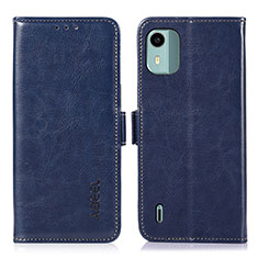 Custodia Portafoglio In Pelle Cover con Supporto A11D per Nokia C12 Plus Blu