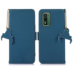 Custodia Portafoglio In Pelle Cover con Supporto A11D per Nokia XR21 Blu