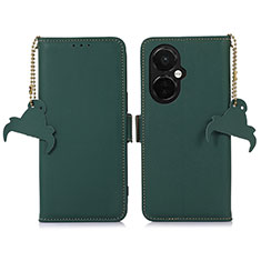 Custodia Portafoglio In Pelle Cover con Supporto A11D per OnePlus Nord CE 3 5G Verde