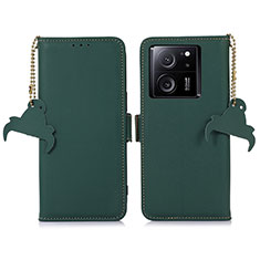 Custodia Portafoglio In Pelle Cover con Supporto A11D per Xiaomi Mi 13T 5G Verde