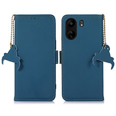 Custodia Portafoglio In Pelle Cover con Supporto A11D per Xiaomi Poco C65 Blu