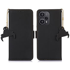 Custodia Portafoglio In Pelle Cover con Supporto A11D per Xiaomi Poco F5 5G Nero