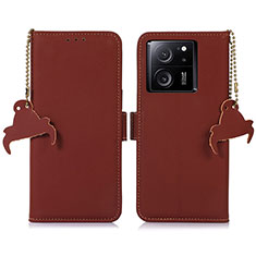 Custodia Portafoglio In Pelle Cover con Supporto A11D per Xiaomi Redmi K60 Ultra 5G Marrone