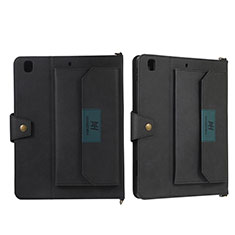 Custodia Portafoglio In Pelle Cover con Supporto AD1 per Apple iPad 10.2 (2019) Nero