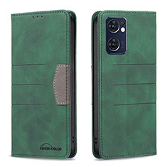 Custodia Portafoglio In Pelle Cover con Supporto B01F per OnePlus Nord CE 2 5G Verde