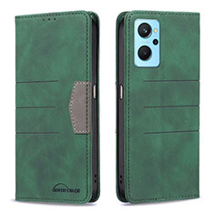 Custodia Portafoglio In Pelle Cover con Supporto B01F per Oppo A96 4G Verde