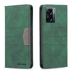 Custodia Portafoglio In Pelle Cover con Supporto B01F per Realme V23i 5G Verde