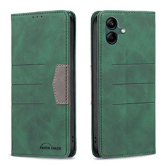 Custodia Portafoglio In Pelle Cover con Supporto B01F per Samsung Galaxy A05 Verde