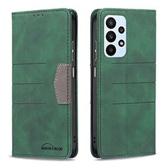 Custodia Portafoglio In Pelle Cover con Supporto B01F per Samsung Galaxy A23 4G Verde