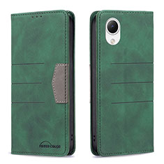 Custodia Portafoglio In Pelle Cover con Supporto B01F per Samsung Galaxy A23 5G SC-56C Verde