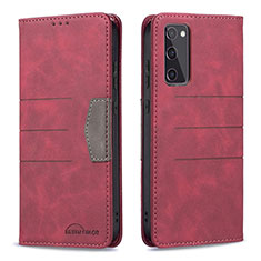 Custodia Portafoglio In Pelle Cover con Supporto B01F per Samsung Galaxy S20 FE 4G Rosso