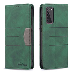 Custodia Portafoglio In Pelle Cover con Supporto B01F per Samsung Galaxy S20 FE 4G Verde